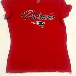 Reebok Red Patriots Graphic Short Sleeve Tee